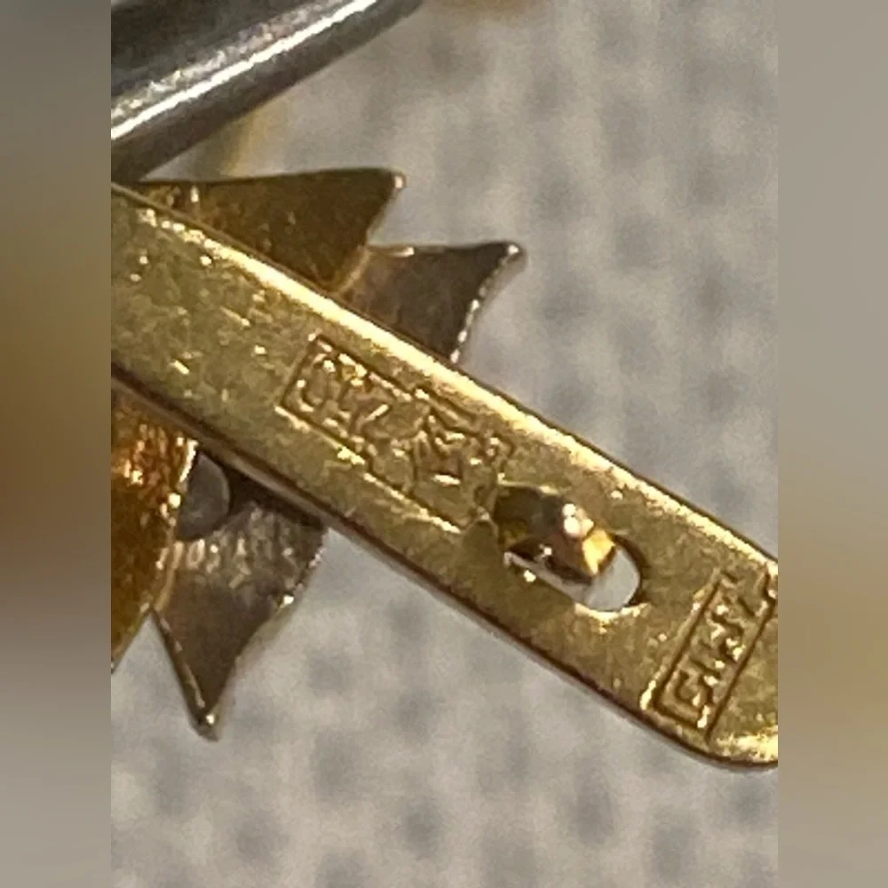 Vintage Russian European 18k Yellow Gold Diamond Earrings Huggies - Picture 8 of 10